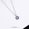 2021 Best Selling In Amazon 925 Sterling Silver CZ Stone Turkish Evil Eye Necklace 14K Gold For Women